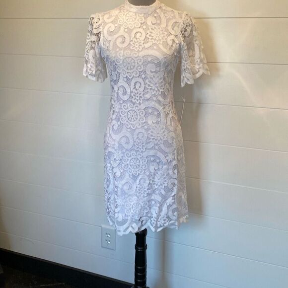 Nanette Lepore White Lace Dress - Picture 1 of 11